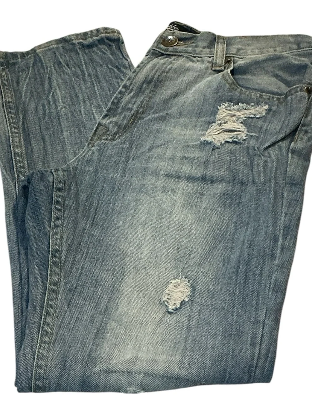 💟 Brooklyn Cloth Men's Jeans 32 Slim Fit Distressed Ripped, and Faded Denim